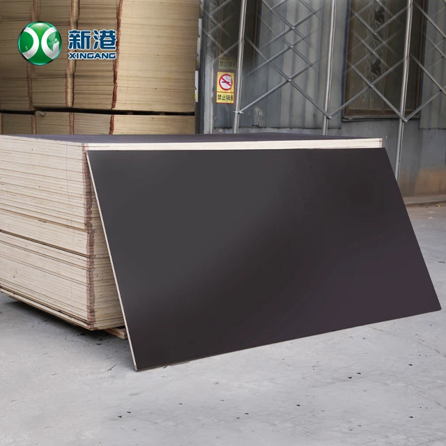 Black Concrete Formwork Film Faced Plywood Brown Color 4x8ft Shuttering Board WBP Glue